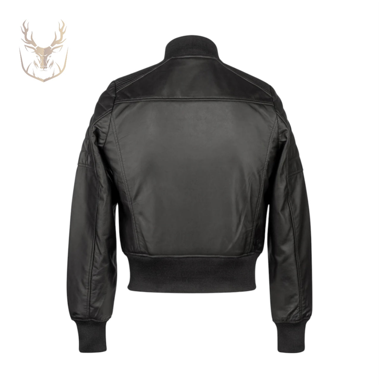 Midnight Black Bomber Jacket For Women.