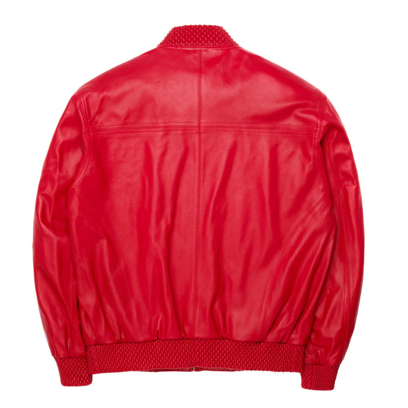 Men's Basic Red Leather jacket image 1