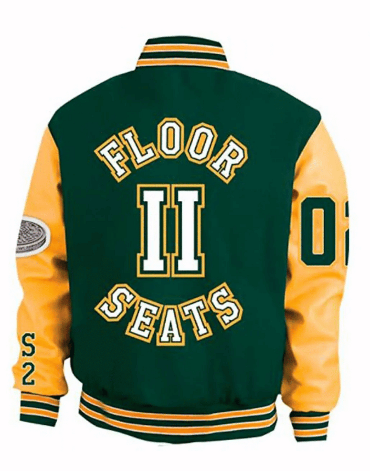 ASAP Ferg Floor II Seats Green and Yellow Letterman Varsity Jacket image 1