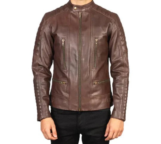 Men's Damian Biker Leather Jacket image 0