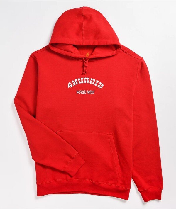4Hunnid Worldwide Red Hoodie image 0