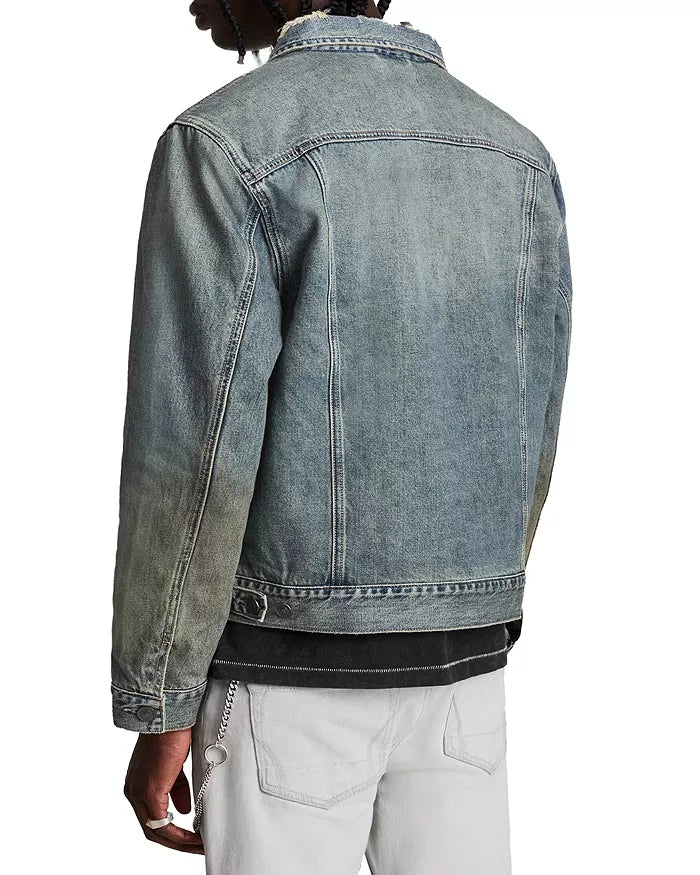 ALLSAINTS Frun Cotton Distressed Trucker Jacket image 1