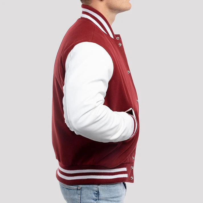 Men's Cardinal Red & Bright White Wool Varsity image 1