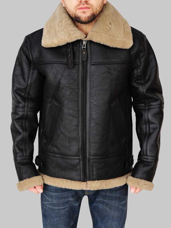 B3 Flying Aviator Men Shearling Jacket image 1