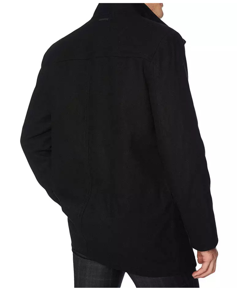 Rafferty Men's Black New Stylish Fit Wool Car Coat image 1
