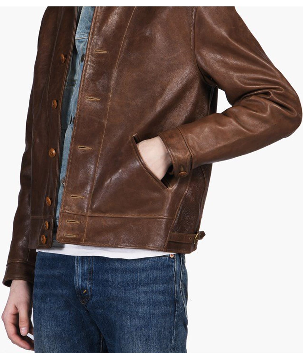 Albert Einstein Vintage Leather Jacket image 3