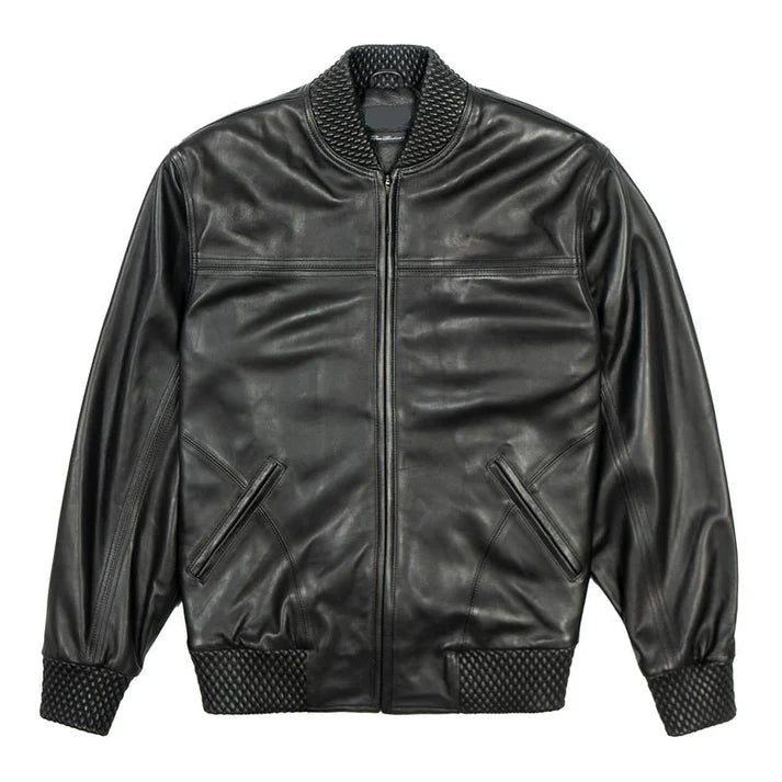 Men's Basic Black Leather jacket image 0