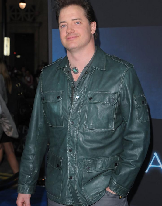 Brendan Fraser Avatar Premiere Leather Jacket image 0