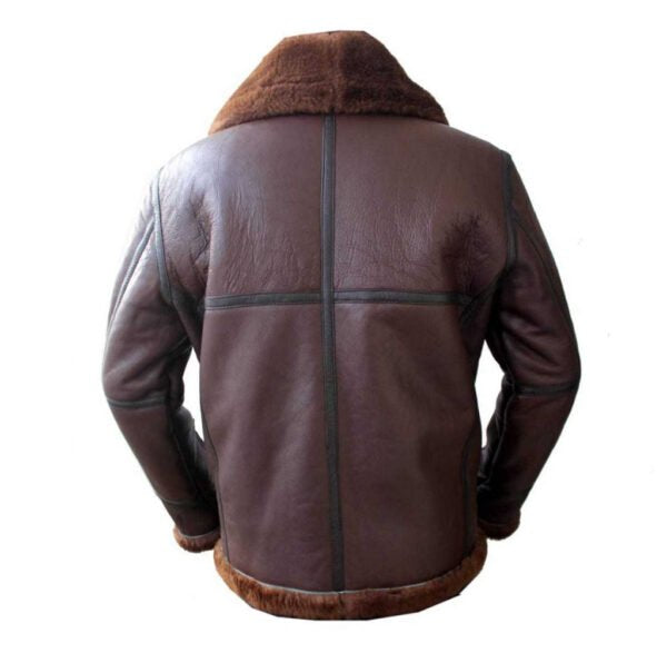 Coffmen Brown Leather Shearling Jacket image 1