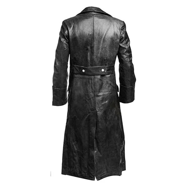 Men's Classic Officer WW2 Real Leather Coat image 1