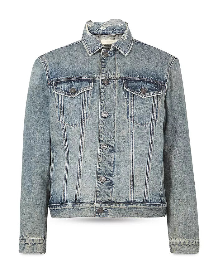 ALLSAINTS Frun Cotton Distressed Trucker Jacket image 5