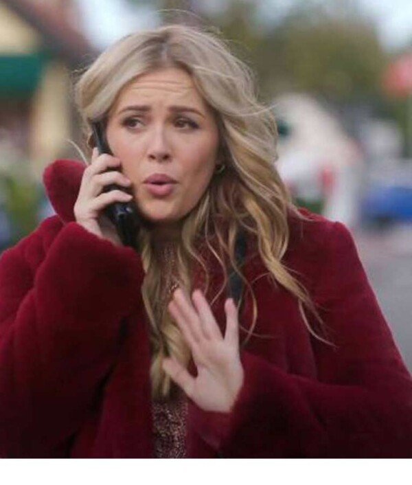 A Very Charming Christmas Town Aubrey Lang Fur Jacket image 1