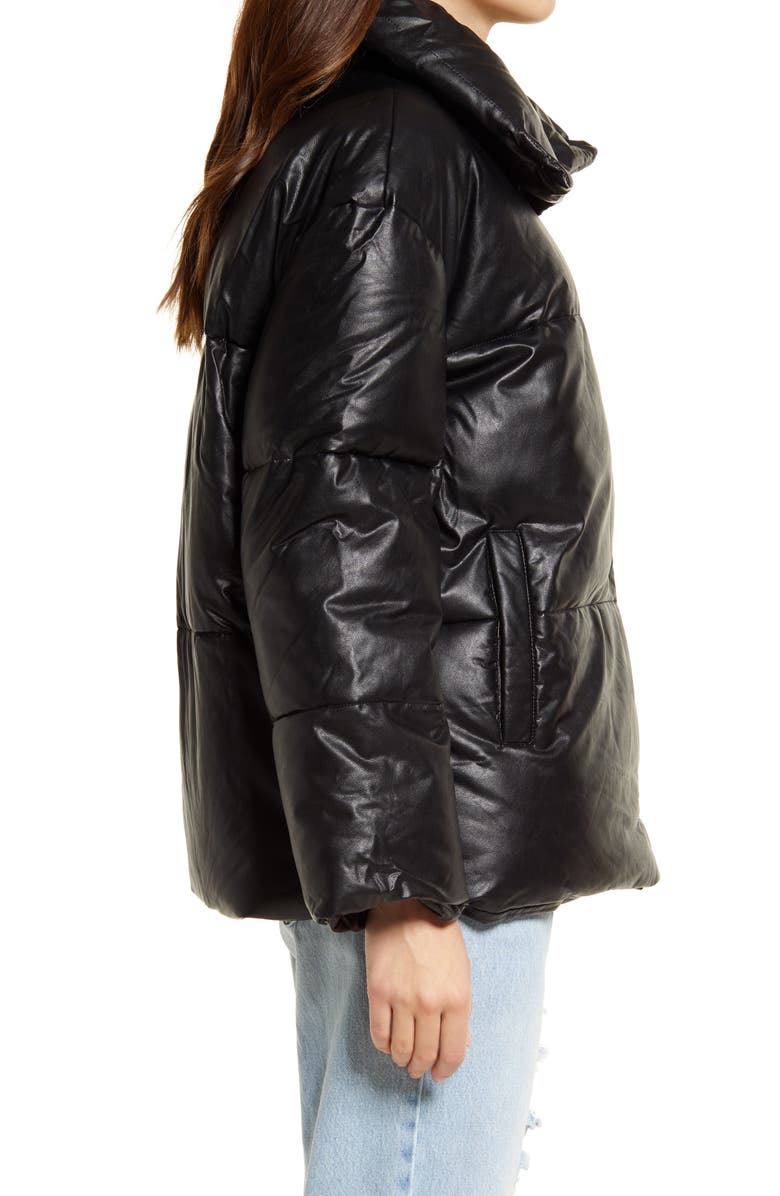 Vigoss Faux Leather Puffer Jacket image 4