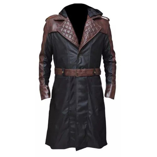Assassins Syndicate Jacob Frye Long Faux Leather Trench Coat image 1