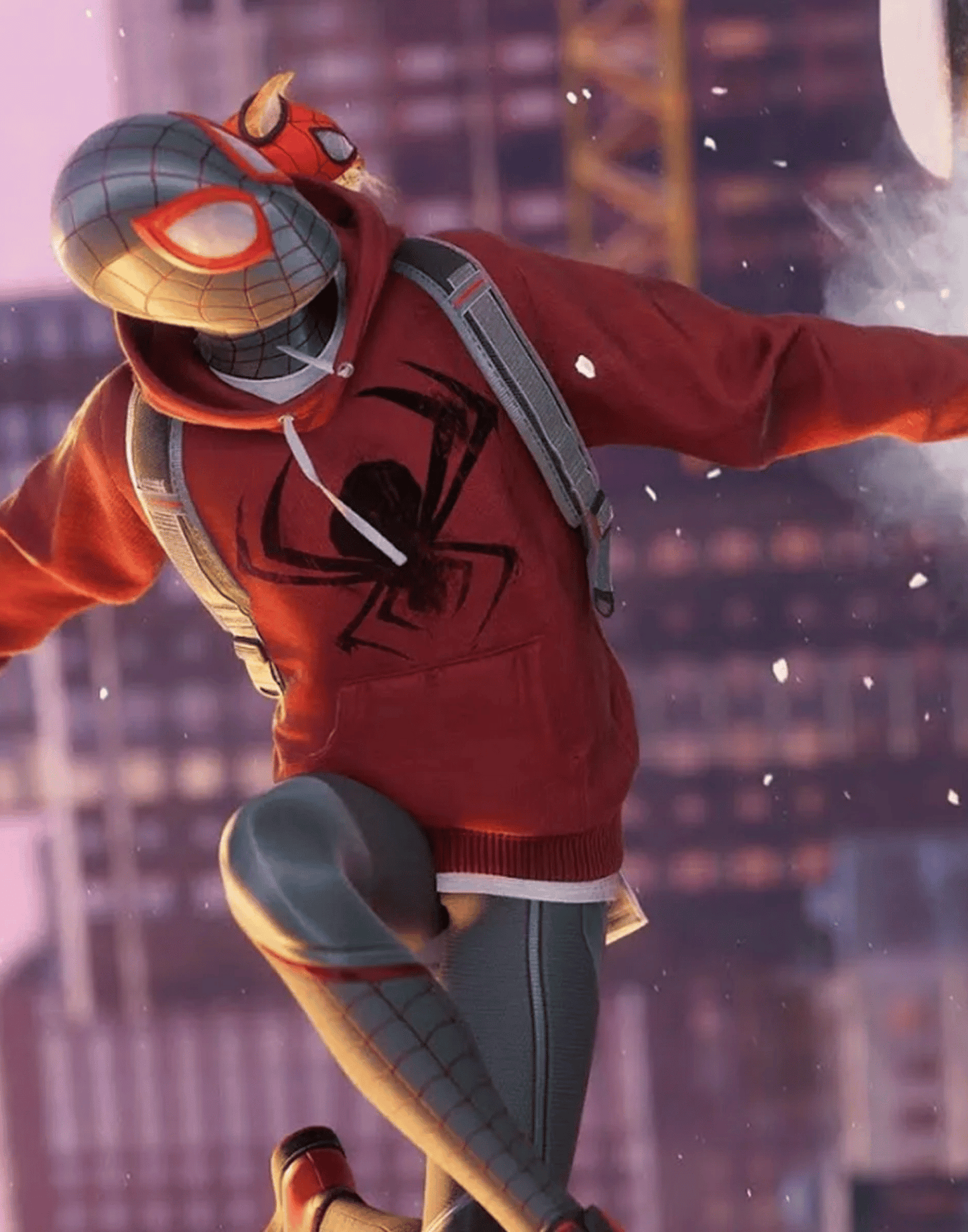 Bodega Cat Spider Miles Morales Red Hoodie image 3