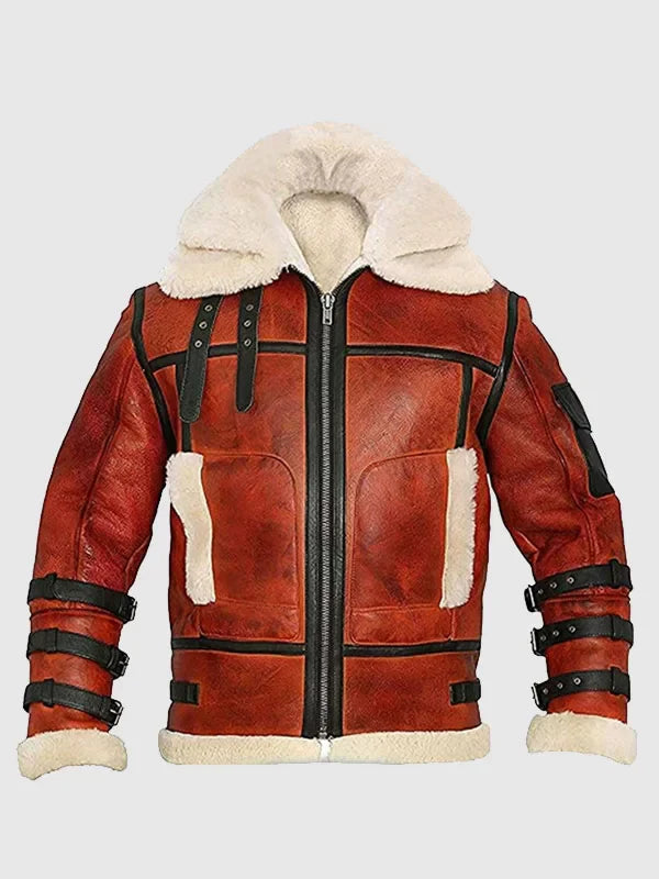 B6 Aviator Sheepskin Waxed Jacket image 0