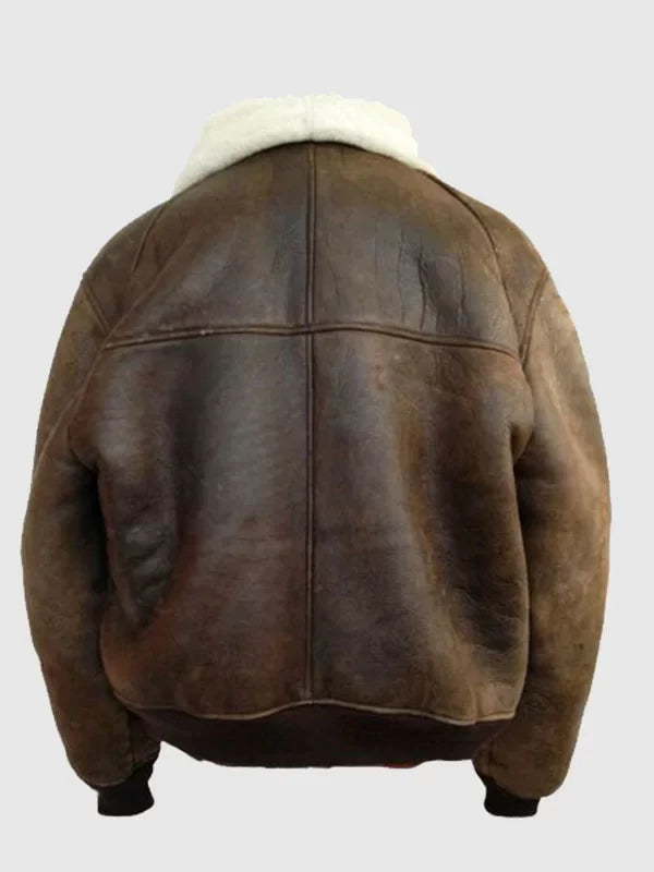 B3 Leather Bomber Pilot Aviator Jacket image 1
