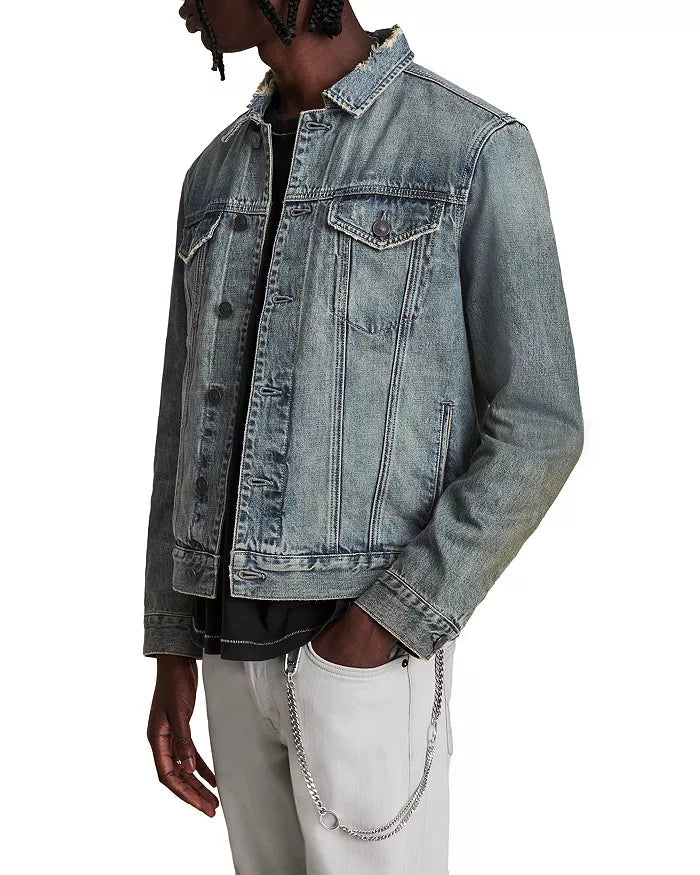 ALLSAINTS Frun Cotton Distressed Trucker Jacket image 3