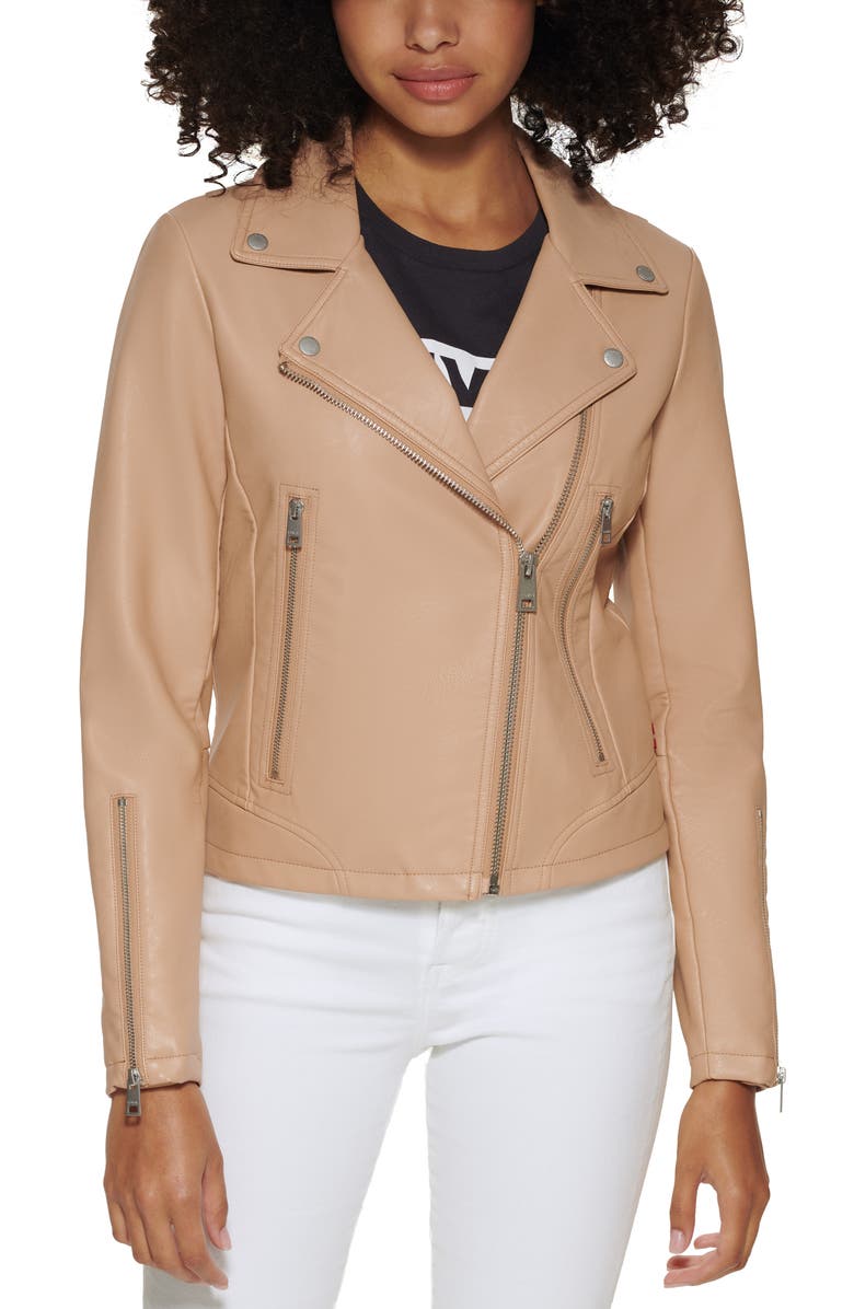 Women's Faux Leather Moto Jacket image 1