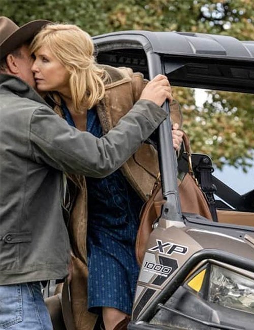 Yellowstone Beth Dutton Leather Coat image 1