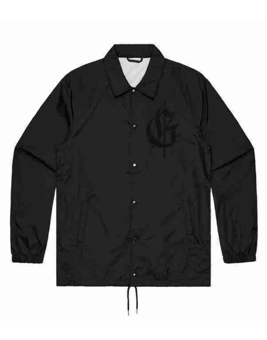Black TTH Nylon Coach G-Eazy Jacket image 0
