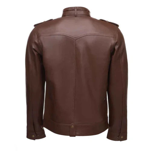 Men's Obsidian Brown Leather Jacket image 1
