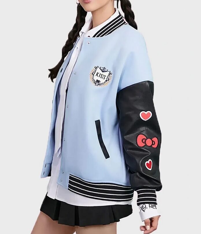 XO Kitty Hello Kitty Varsity Bomber Jacket image 3