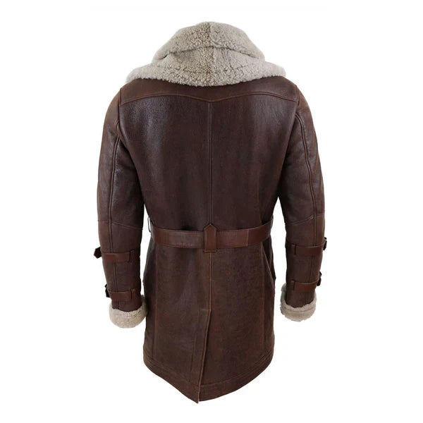 Men's RAF Aviator Shearling Real Bomber Leather Coat image 1