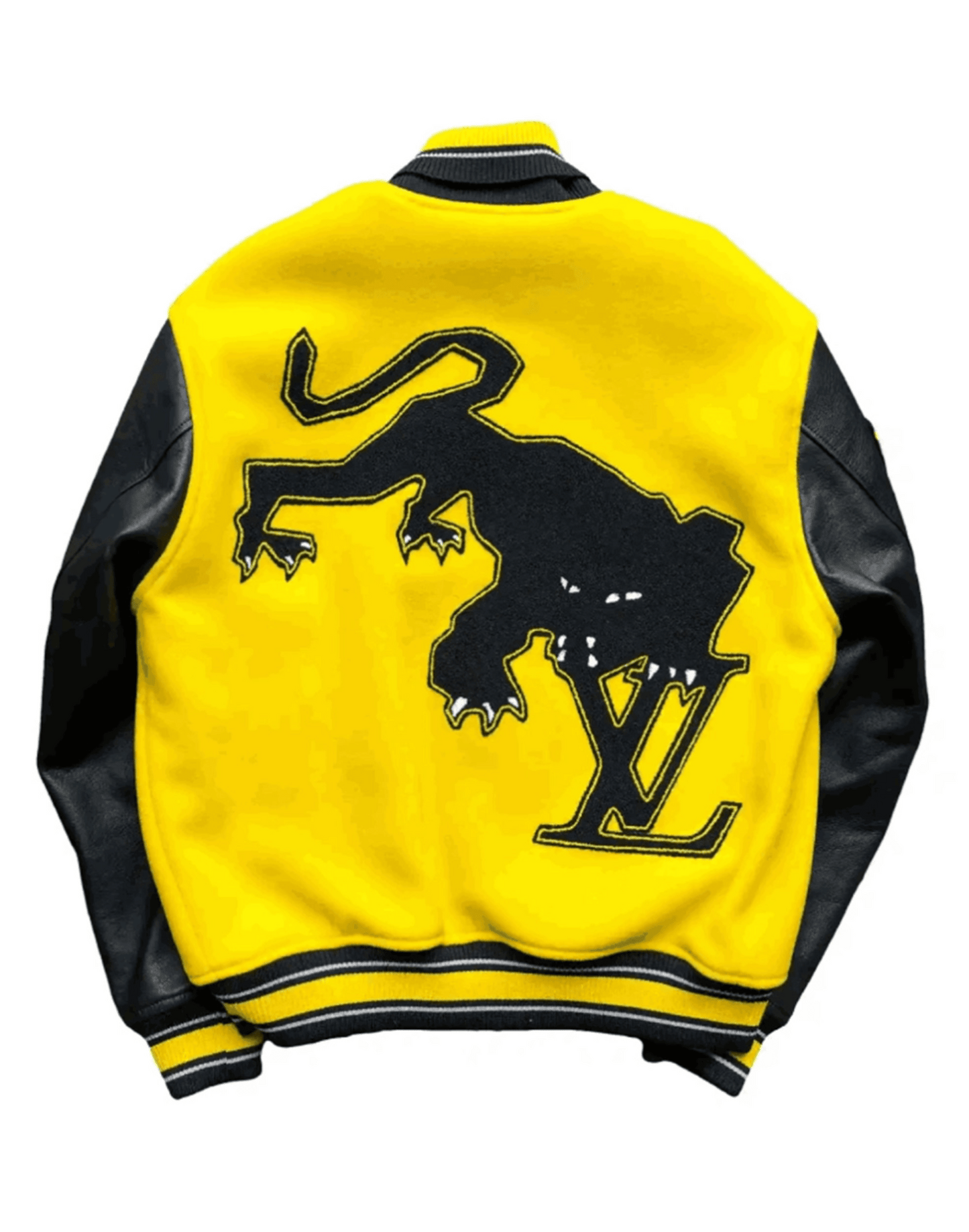 Yellow And Black Louis Vuitton Versity Jacket image 3