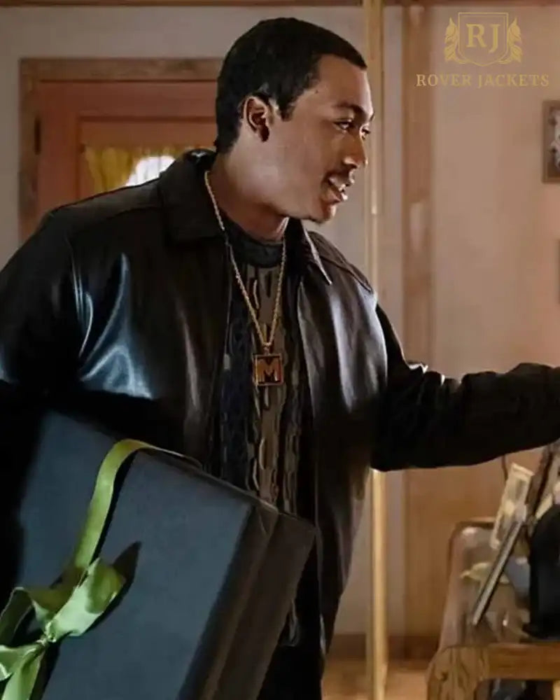 BMF Lil Meech Black Leather Jacket image 1