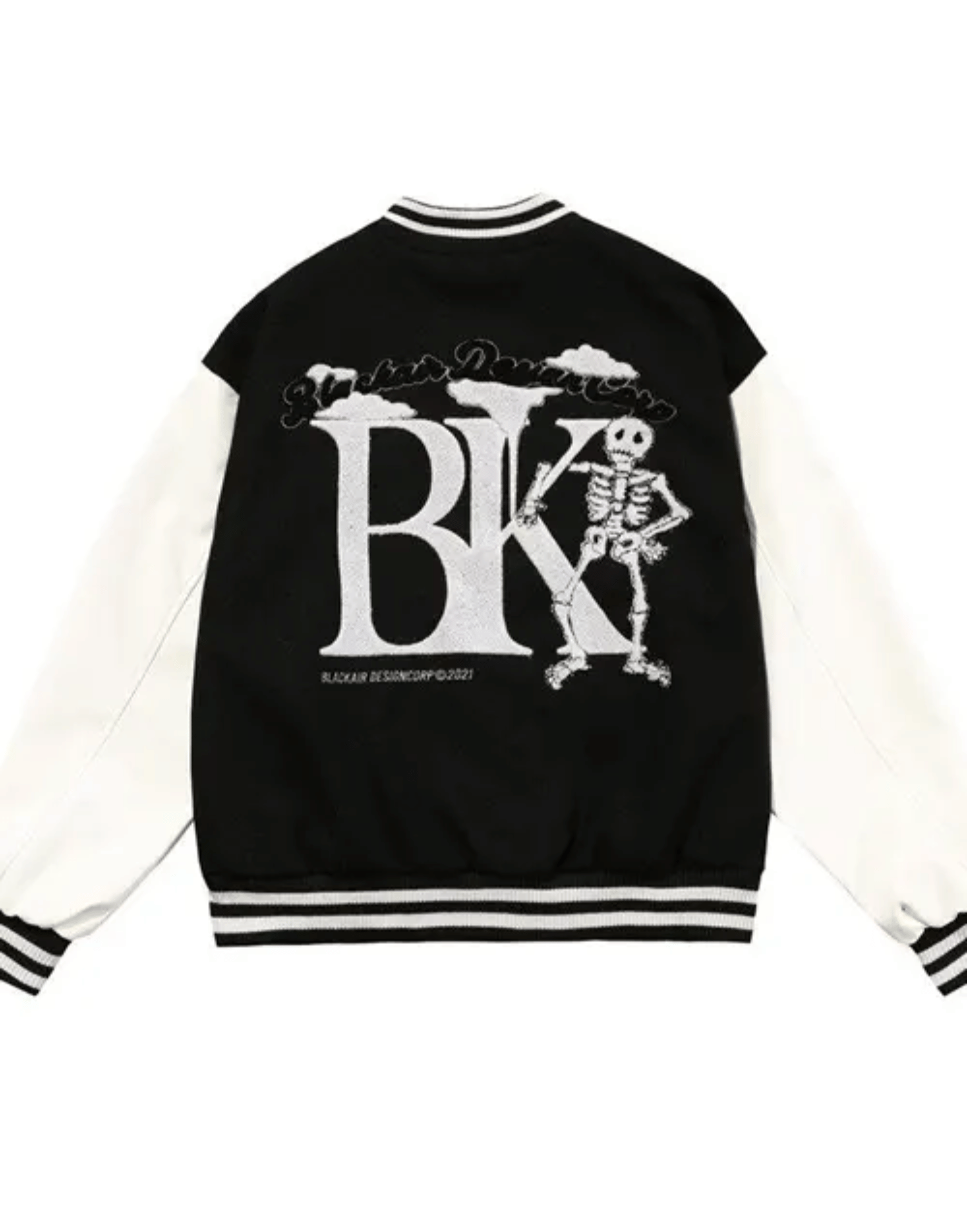 Black Cotton Bk Varsity Jacket image 1