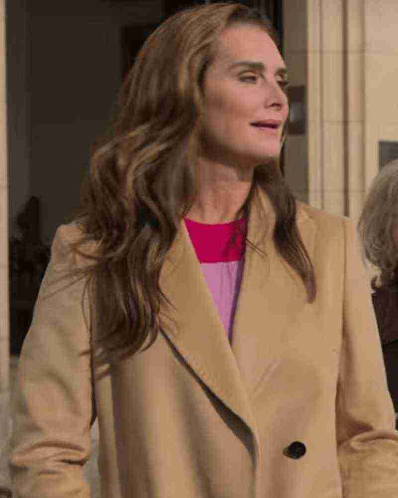 A Castle For Christmas 2021 Brooke Shields Brown Coat image 2