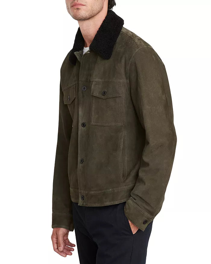 Vince Suede Trucker Jacket image 3