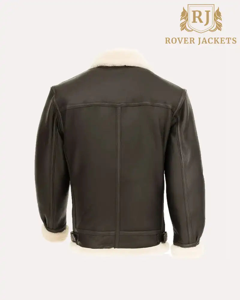 Genuine Leather B3 Shearling Flight Jacket For Men image 1