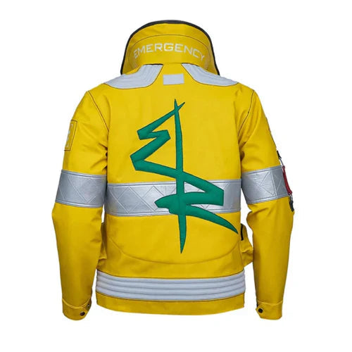 Men's Cyberpunk Yellow Faux Leather Jacket image 1