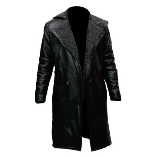 Blade Runner 2049 Ryan Gosling Faux Leather Black Trench Coat image 0