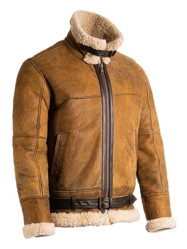 B3 shearling Brown Mens aviator jacket B3 shearling Brown Mens aviator jacket image 1