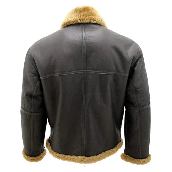 Men's RAF Ginger Faux Shearling Grey Flying Jacket image 1