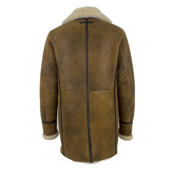 Tyler's Distressed Shearling Leather Trench Coat image 1