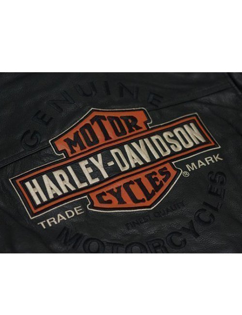 Harley Davidson Men Motorcycle Leather Jacket image 2
