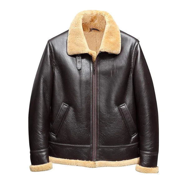 Men's B-3 Faux Shearling Classic Leather Jacket image 0