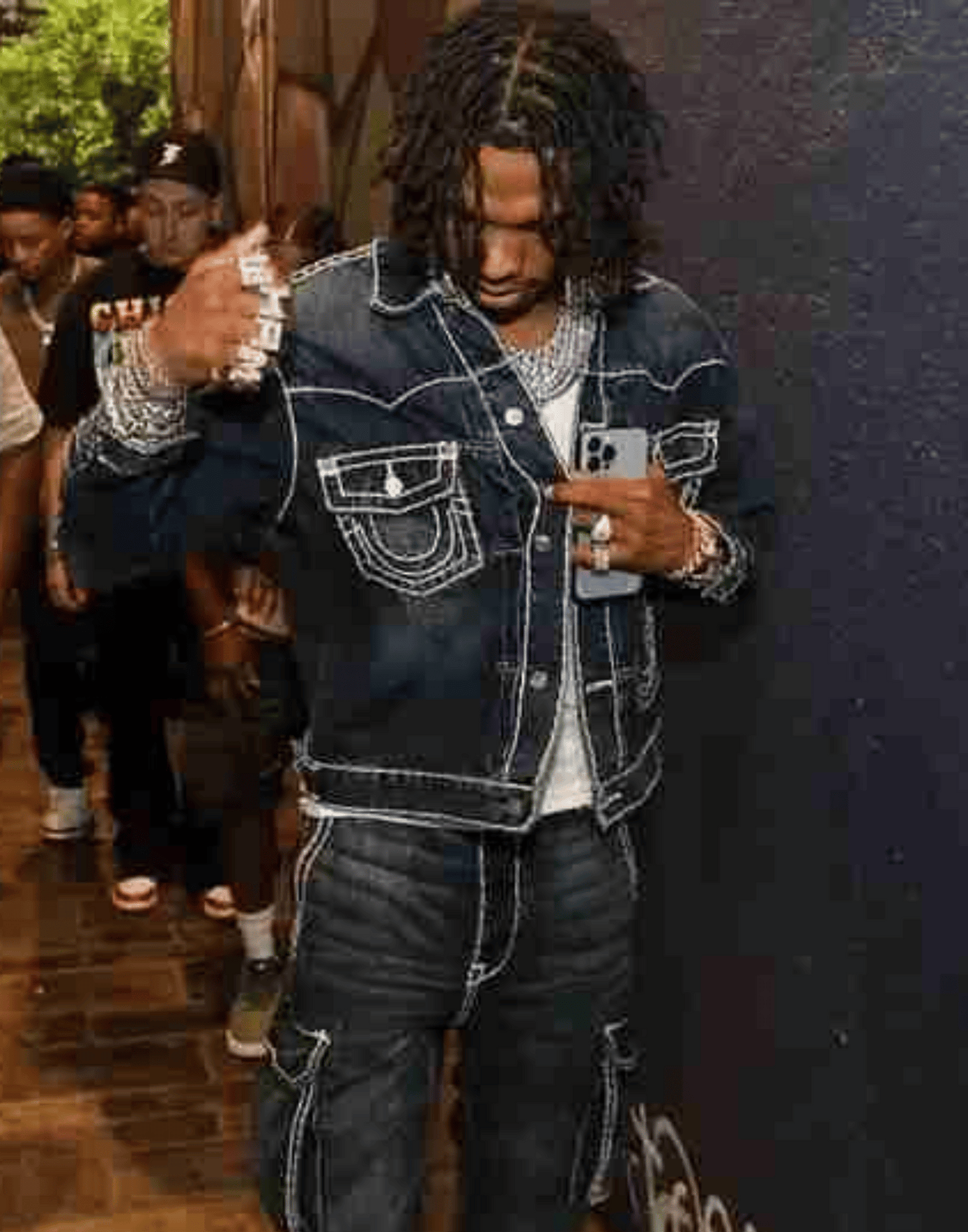 Black Denim Lil Baby Trucker Jacket image 0