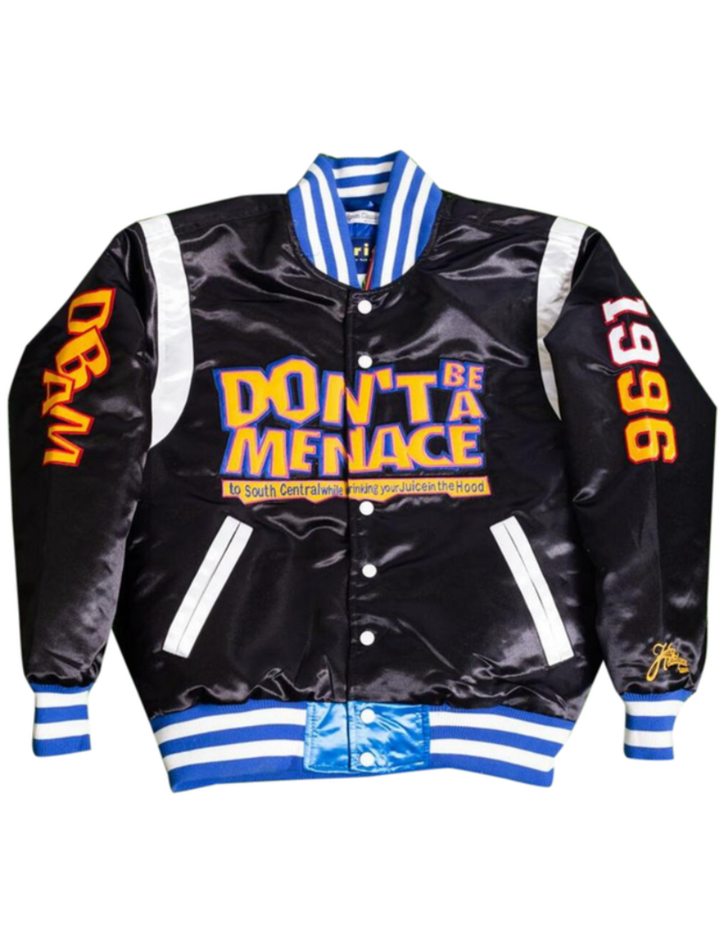 Don't Be A Menace Satin Jacket Black image 0