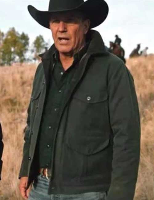 Yellowstone Season 2 Kevin Costner Grey Jacket image 1