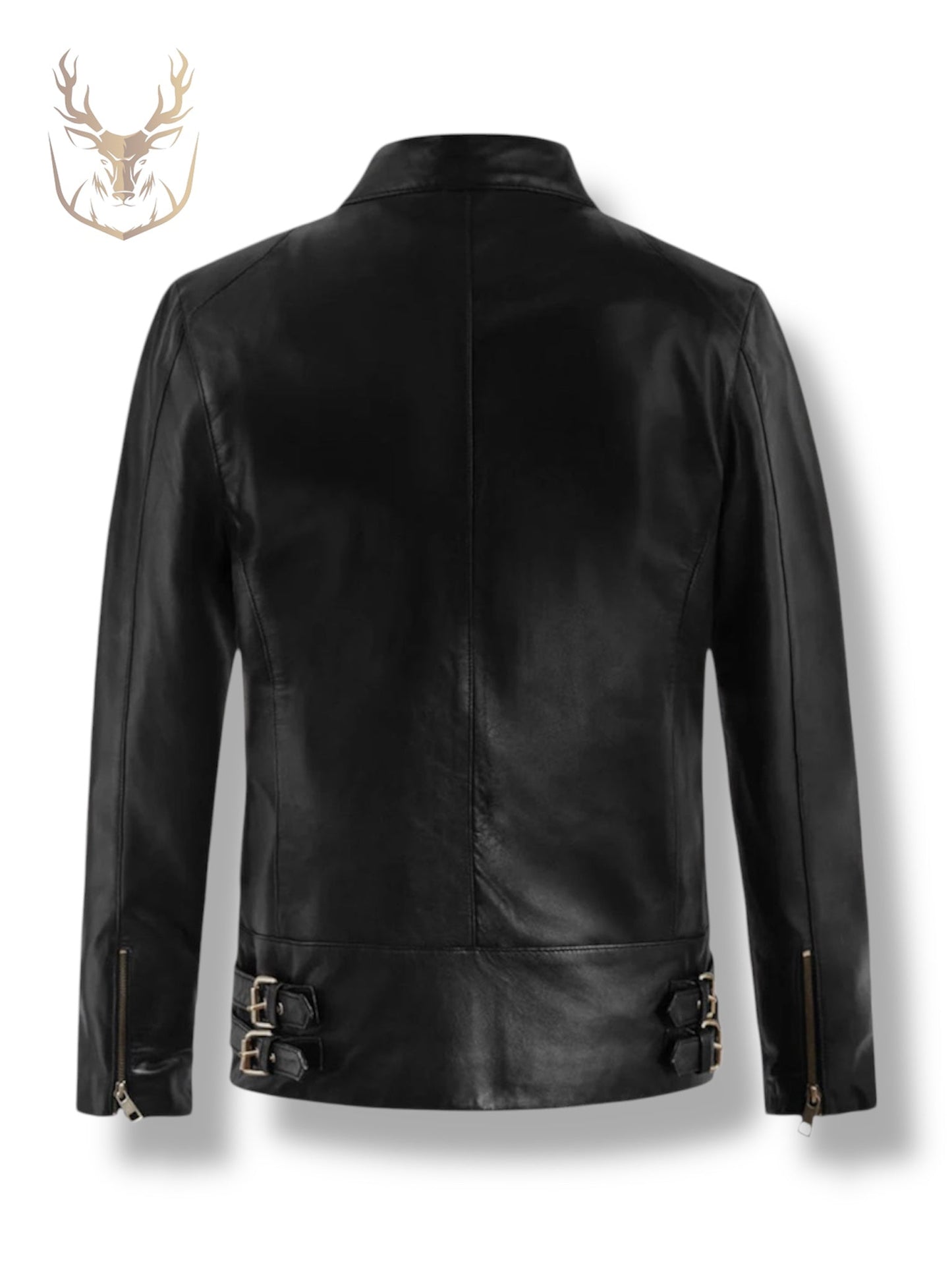 Prime Black Cafe Racer Leather Jacket For Men.