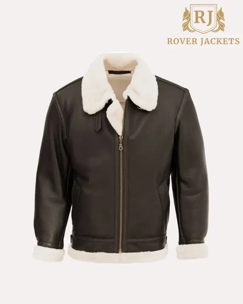 Genuine Leather B3 Shearling Flight Jacket For Men image 0