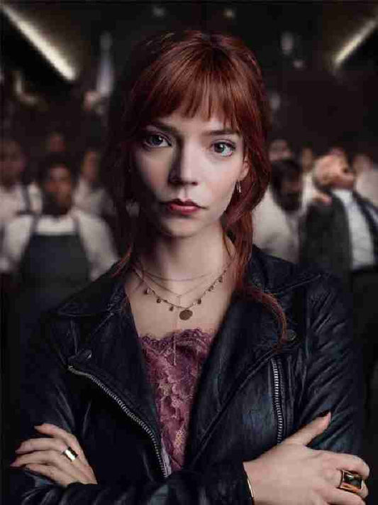 The Menu 2022 Anya Taylor-Joy Leather Jacket image 0
