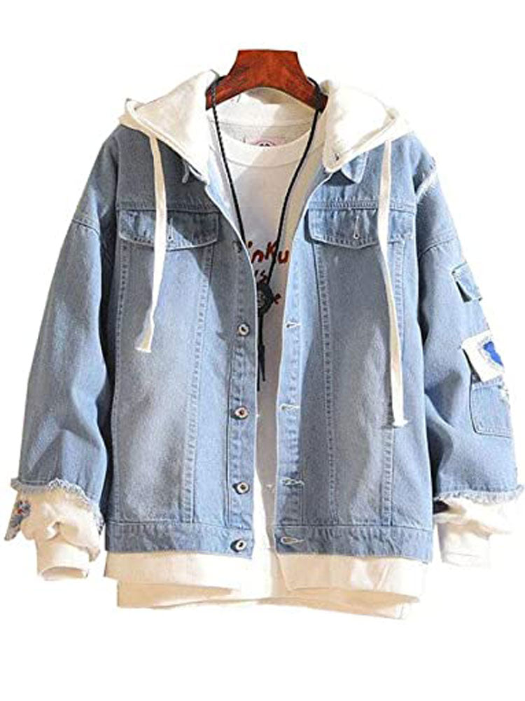 Attack on Titan Jean Jacket with Hood image 0