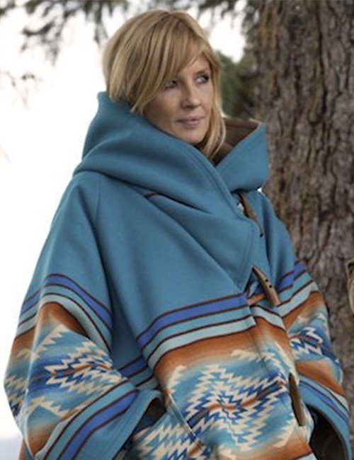 Yellowstone Season 3 Beth Dutton Blue Coat image 1