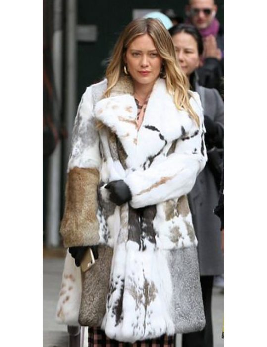 Younger Hilary Duff Fur Coat image 2